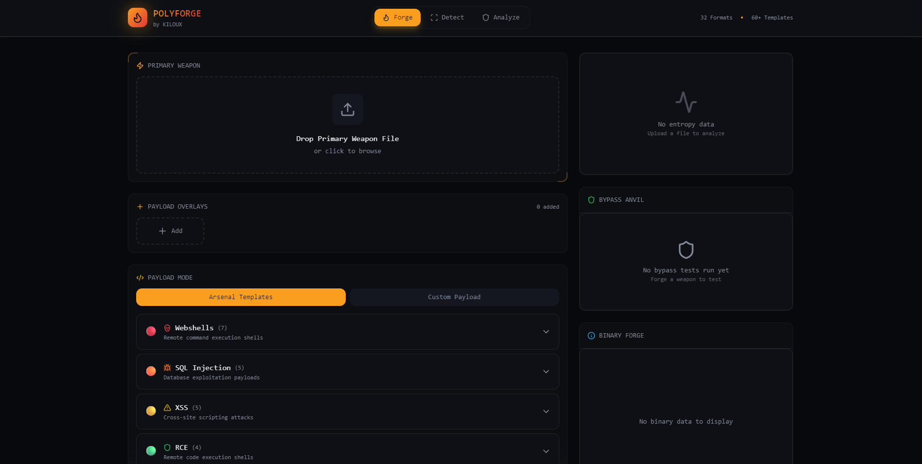 POLYFORGE: Polyglot Generator CTF & Pentest Bypass | KILOUX